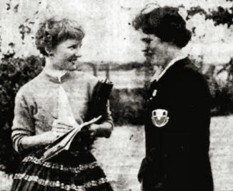 Petula signing autographs at Aberdeen Airport