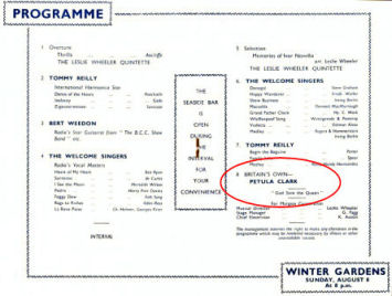 Inner pages of programme