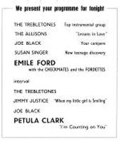 Inner pages of programme