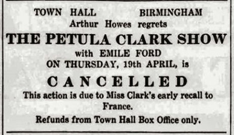 Newspaper annoucement