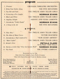 Inner pages of programme