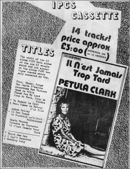 Fanclub newsletter advert