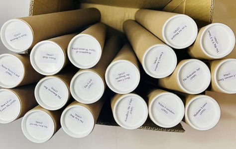 Poster tubes at the Fan Archive Collection